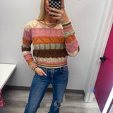 Multi Color Wavy Stripe Sweater