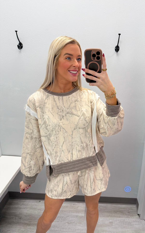 Camo Asymmetrical Pullover