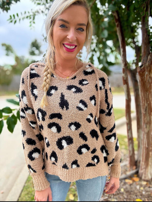 Leopard Hooded Sweater