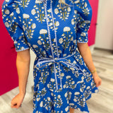 The Tied & True Floral Dress | Blue