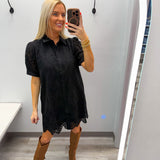 Black Eyelet Dress