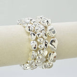 4 Piece Organic Shape CCB Stretch Bracelet Set