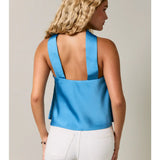 Satin Sky Halter Top
