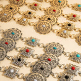 Western Round Concho Disc Chain Belt