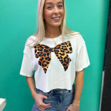 Leopard Bow Waffle Tee