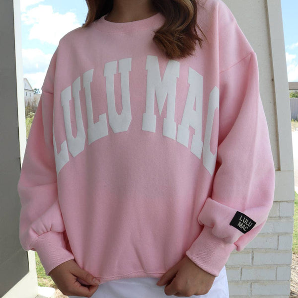 Lulu Mac Sweatshirt Light Pink/White