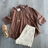 Espresso Lane Pinstripe Top