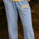 Lulu Mac | Puff Pant- Light Blue/Butter