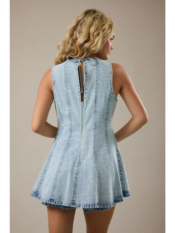 Until Daylight Denim Romper