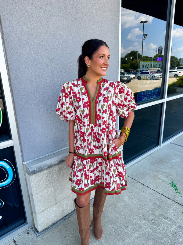 Distinctly Sweet Dress |  Rust Red