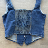 Denim Vest Top - Dark Denim