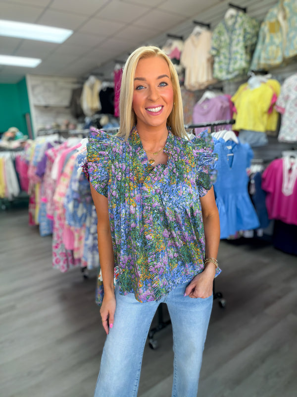 Flower Garden Flutter Top