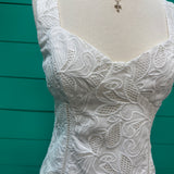 Cotton Embroidered Mini Dress