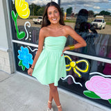 Pistachio Strapless Dress
