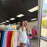 All Eyes on Me Pearl Cowl Neck Dress