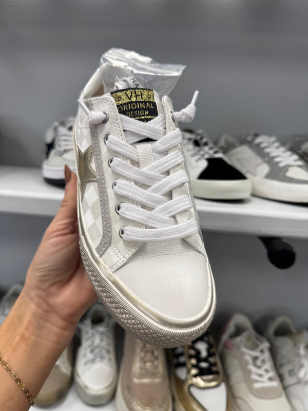 Alive 27 Gold Checkered Sneaker | Vintage Havana