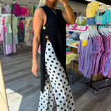 Dot Your Thing Cropped Denim Pants
