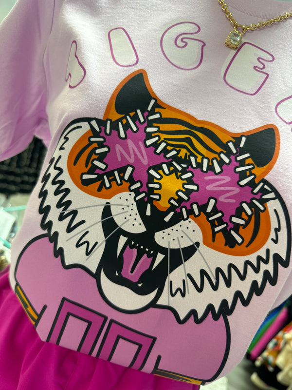 Tiger Graphic Tee with Glasses