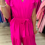 Ruffle Pink Jumpsuit