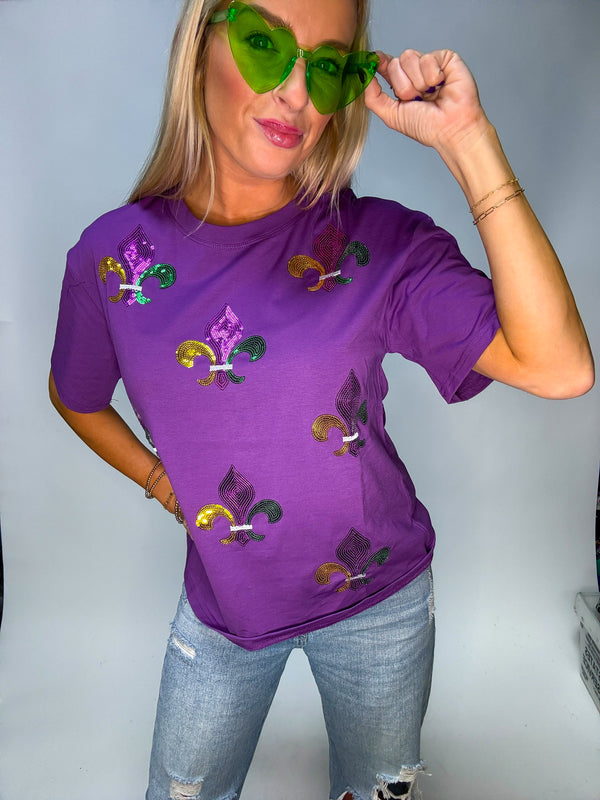 Fleur De Lis Sequin Tee