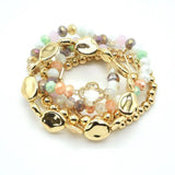 Beaded Clover Accent Jewelry Set Bracelet