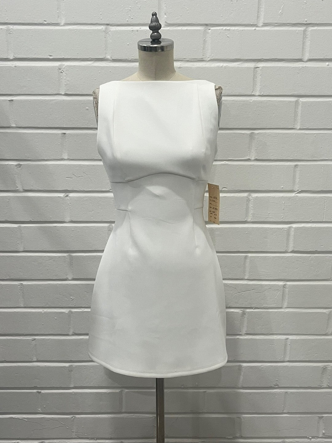On My Way Backless Detail Boat Neck Sleeveless Mini Dress
