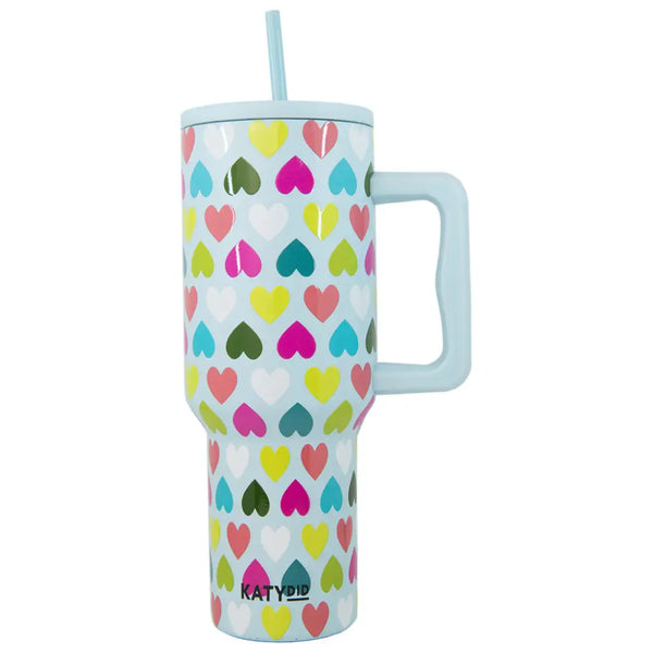 Multicolored Hearts Valentine's Day Mint Tumbler Cup