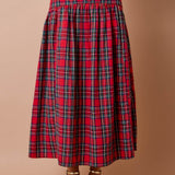 The Wrapped in Plaid Maxi Skirt