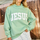 Jesus Embroidery Mockneck