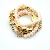 Beaded Clover Accent Jewelry Set Bracelet