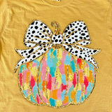 Colorful Coquette Bow Pumpkin Wholesale Tee