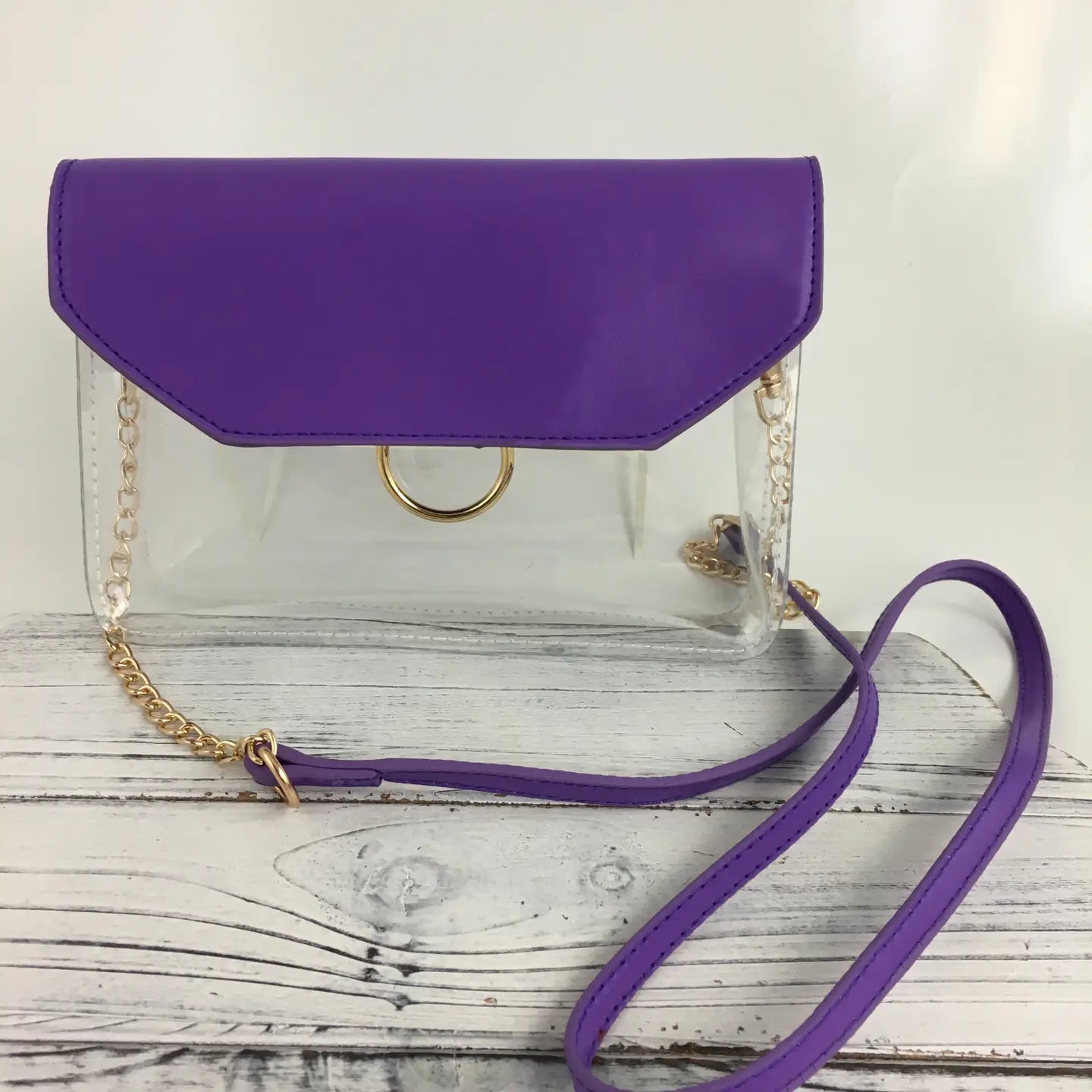 Clear Purse with Color Trim