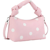 Polka Dot Print Handle Crossbody Bag