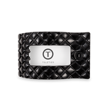 Flat Rectangle Hair Clip | Medium | Jet Black Quilted