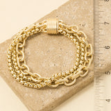 The Luxe Layer Chain Magnetic Locking Bracelet