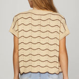 Between The Lines Scallop Sweater