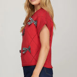 Bow Bliss Plaid Bows Sweater