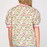 Poised in Petals Top | Pink
