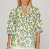 Among the Blue Petals Top
