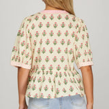 The Pink Petals and Daydream Peplum Top