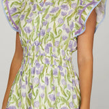 Tulip Fields Smocked Midi Dress | Lavender