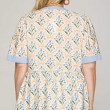 Floral and Bow Peplum Top | Plus Size