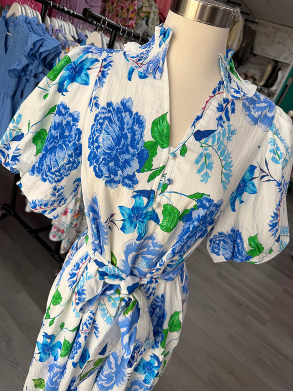 Blue Oasis Midi Dress