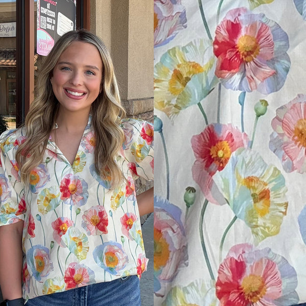 In the Poppies Top