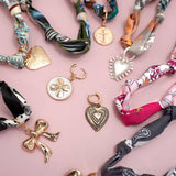 Handcrafted Scarf Interchangeable Charm Necklace |