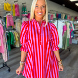 Flirty Pop Stripe Dress