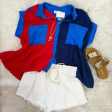 American Charm Colorblock Top