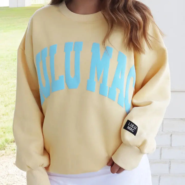 Lulu Mac Sweatshirt Butter/Light Blue - Puff