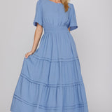 Graceful Days Tiered Midi Dress