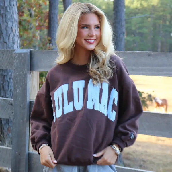 Sweatshirt | Brown and Light Blue | LULU MAC